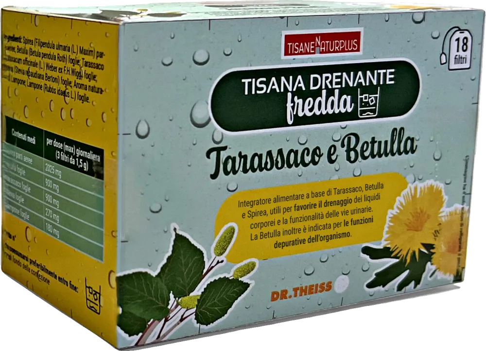 Tisana fredda drenante Tarassaco e Betulla